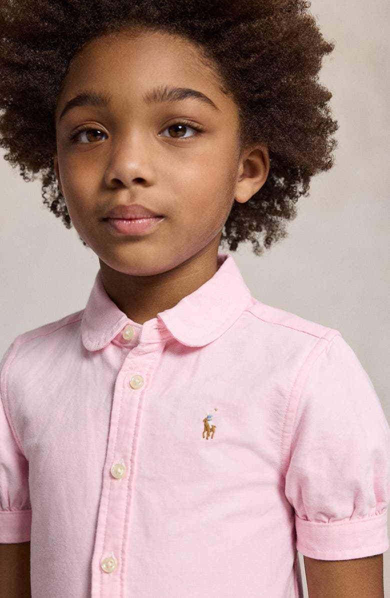 Polo Ralph Lauren Kids' Cotton Oxford Shirtdress, Alternate, color, Bath Pink