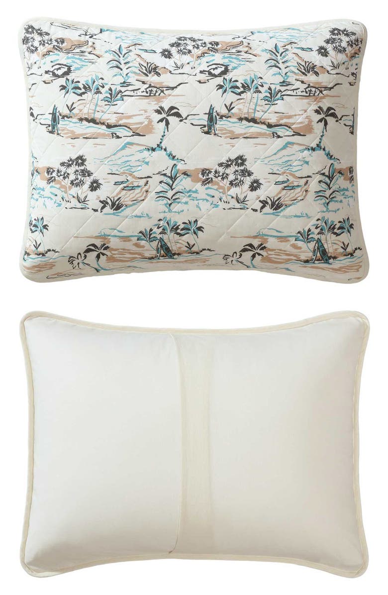 Eddie Bauer Alani Island Conversation Cotton King Quilt Set, Alternate, color, Light Beige