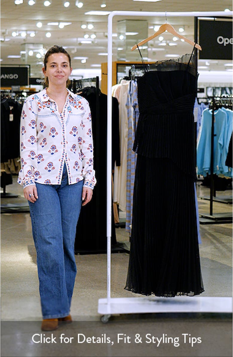 Fan Pleated Tulle Gown, sales video thumbnail