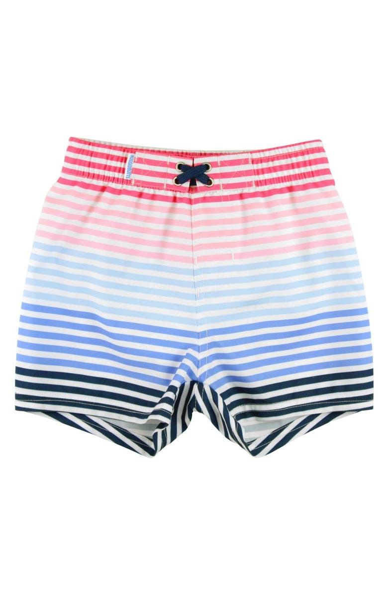 RuggedButts Boys UPF50+ Swim Trunks, Main, color, Ocean Horizon
