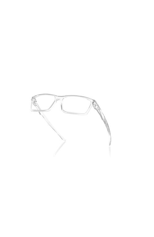 Oakley 57mm Rectangle Optical Glasses In Transparent
