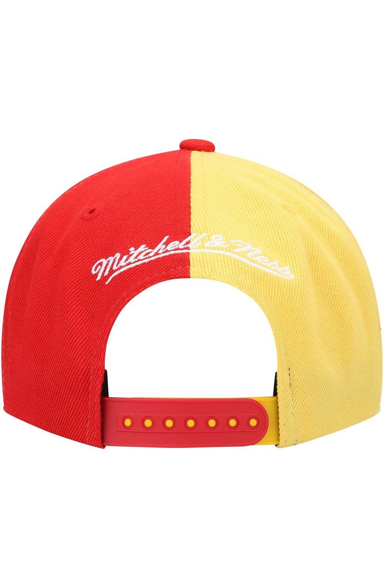 Mitchell & Ness Men's Mitchell & Ness Red/Gold Houston Rockets Hardwood Classics Diamond Cut Snapback Hat, Alternate, color, 