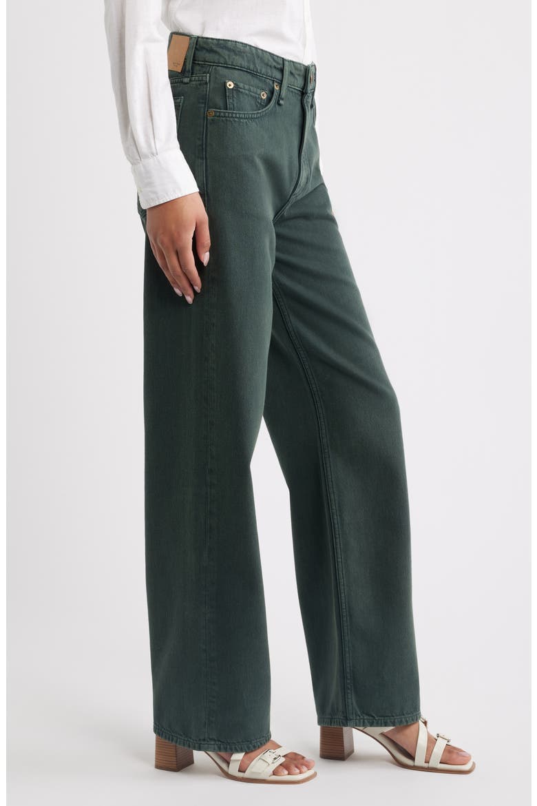Logan Wide Leg Jeans, Alternate, color, GREENSTONE