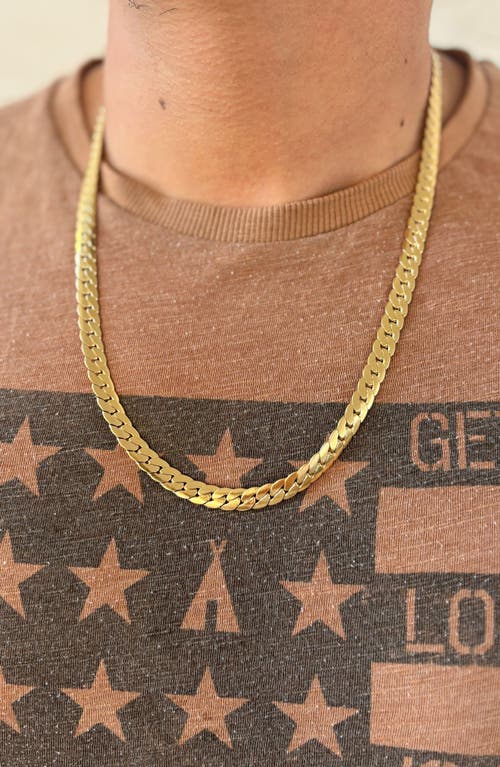 Adornia 18k Gold Plated Stainless Steel Curb Chain Necklace In Gold