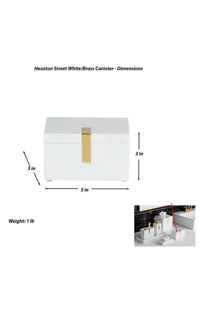 ROSELLI TRADING COMPANY Houston Street Canister, Alternate, color, White