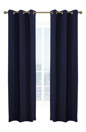Outdoor Decor By Commonwealth Set Of 2 Cotton Curtain Panels In Blue