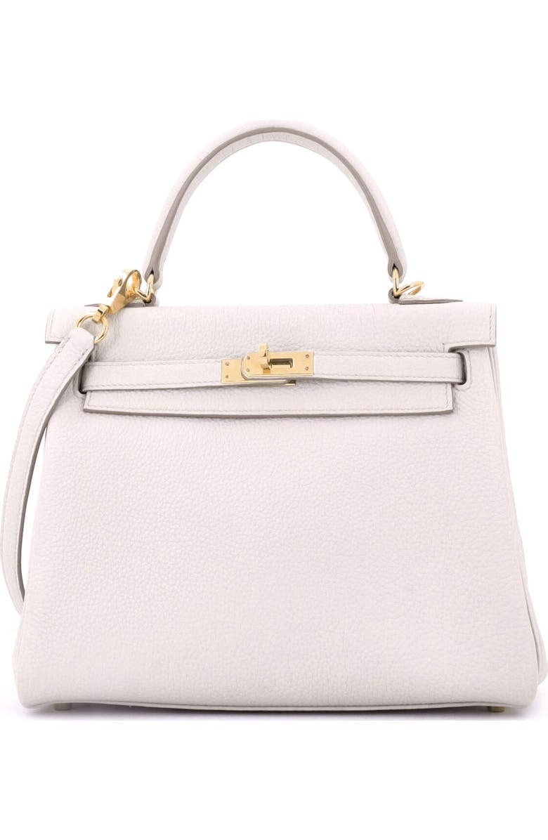 Pre-Owned Hermes Kelly Handbag Light Togo with Gold Hardware 25, Main, color, Beton