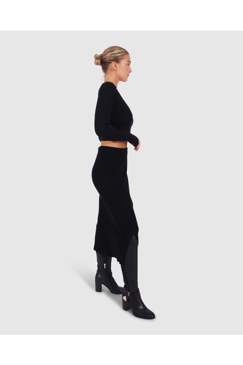All My Life Knit Midi Skirt, Alternate, color, Black