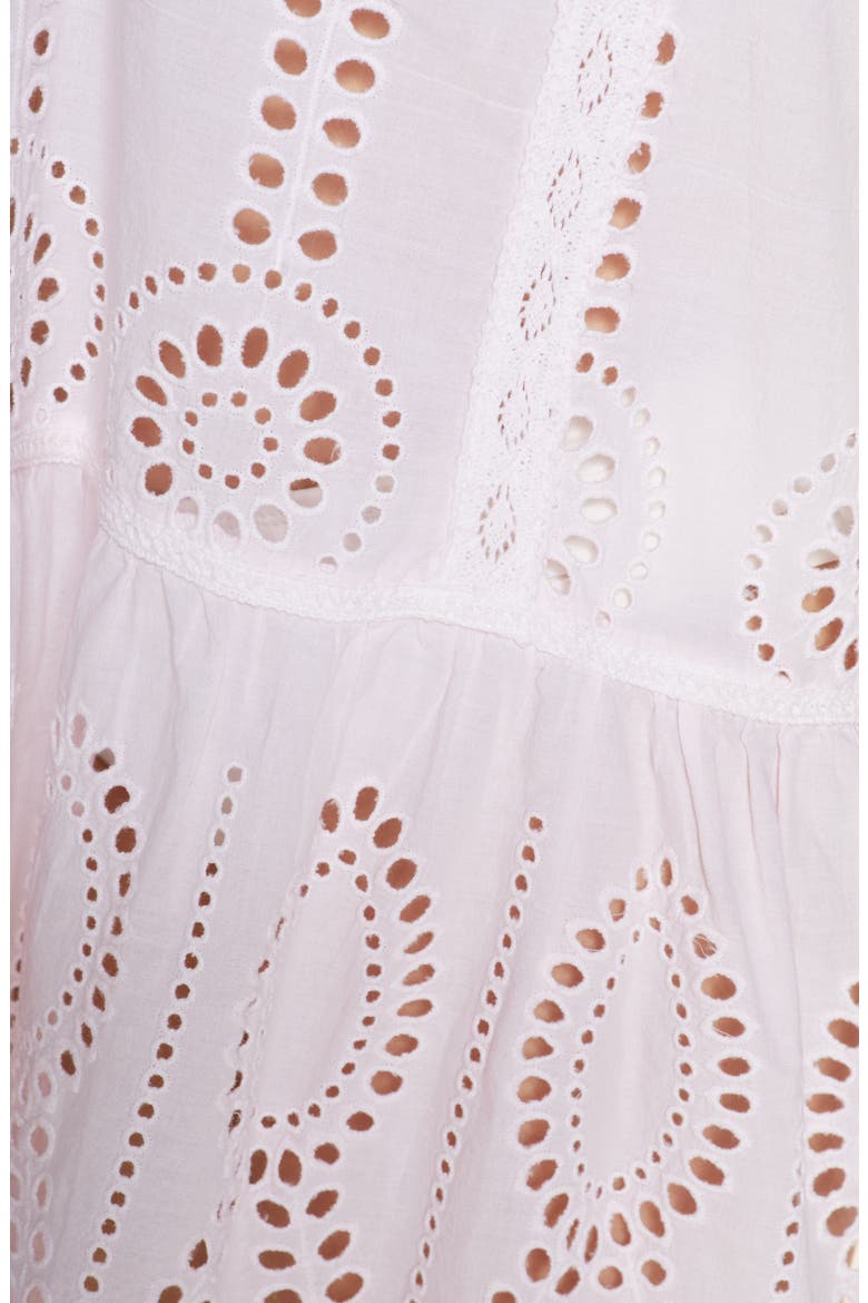 Ashley Eyelet Detail Cotton Cover-Up Tunic, Alternate, color, BLUSH