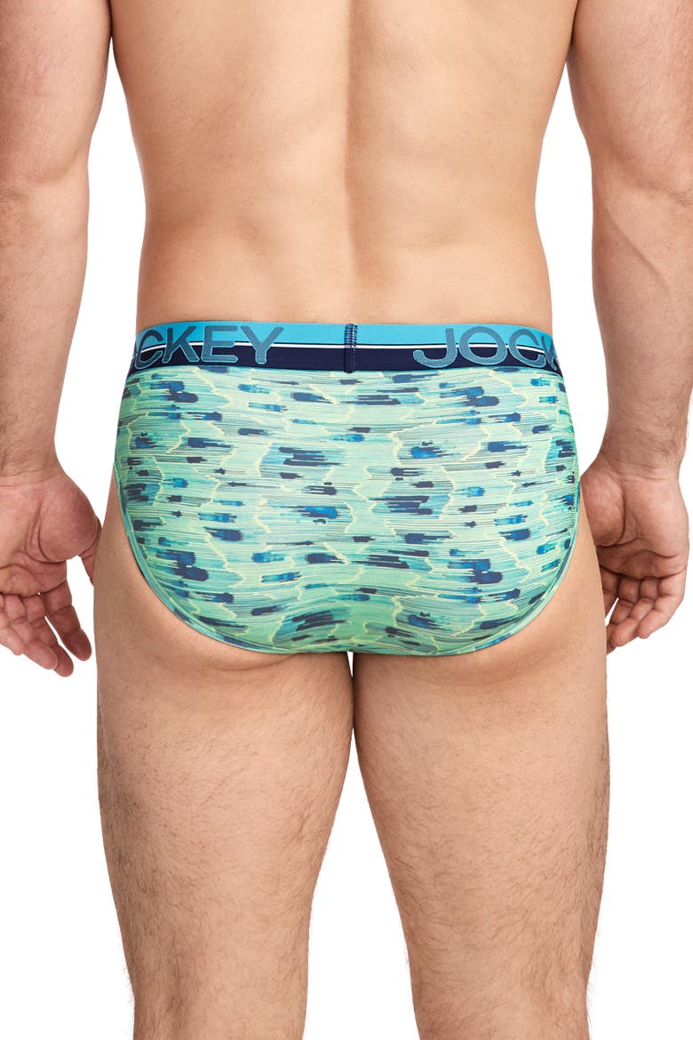 Mens Infinite Cool Microfiber Stretch String Bikini - 3 Pack, Alternate, color, Teal Camo