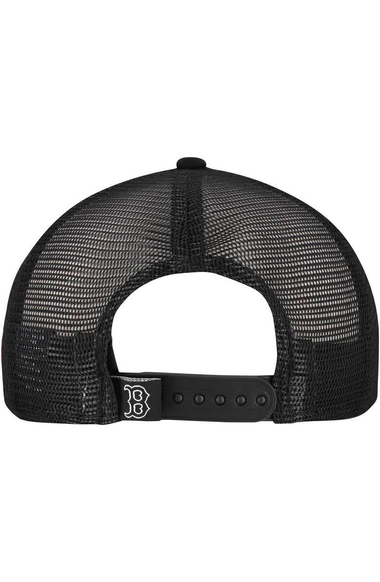 New Era Men's New Era Black Boston Red Sox Retro Bold A-Frame Trucker 9FORTY Adjustable Hat, Alternate, color, Black