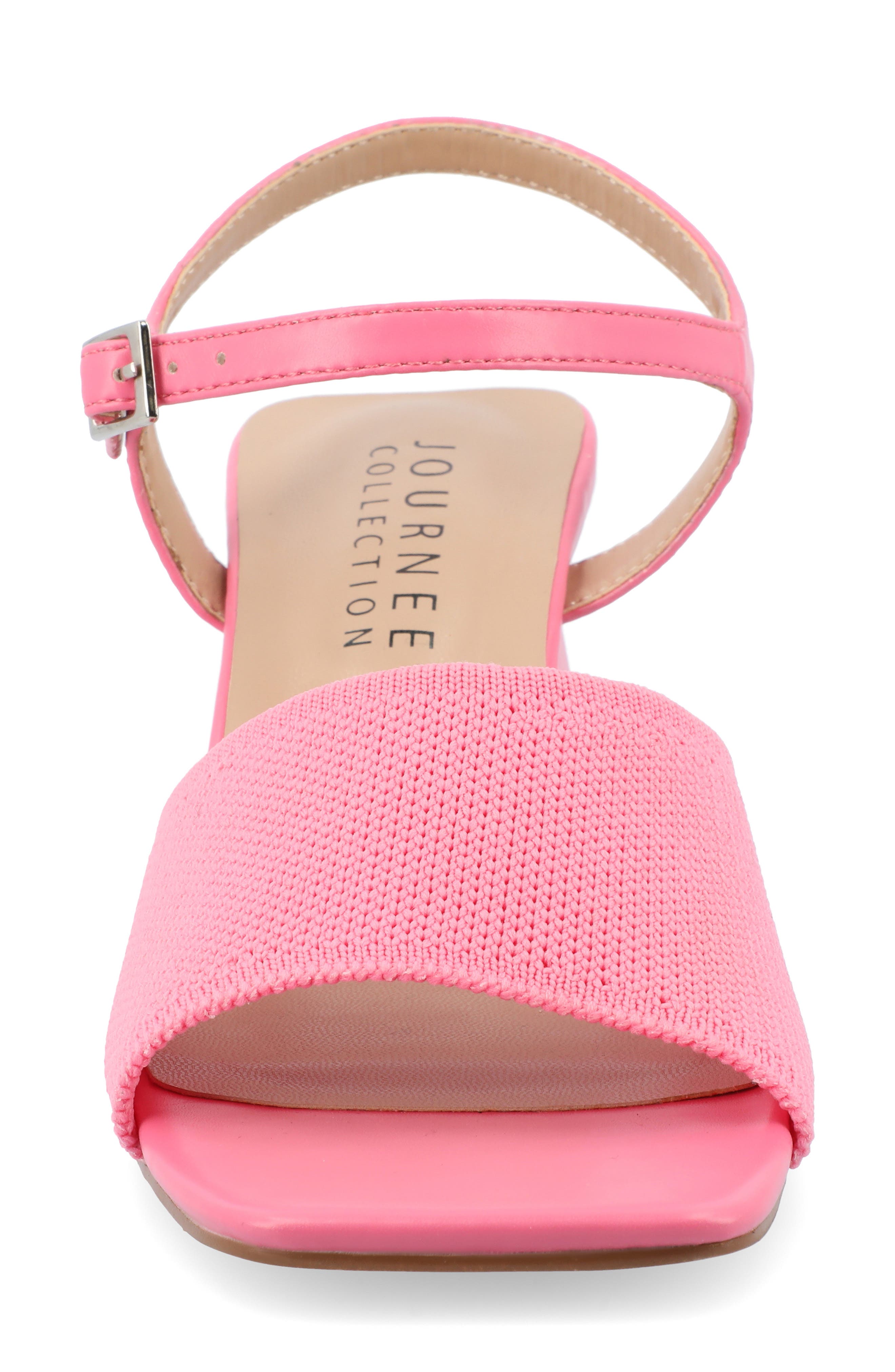 Evylinn Knit Block Heel Sandal, Alternate, color, PINK