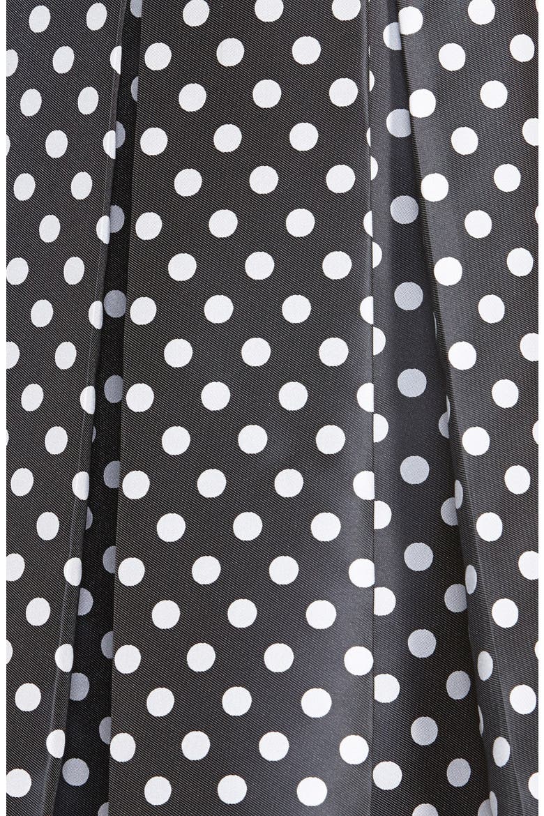 Pleat Midi Skirt, Alternate, color, BLACK- GREY DOT PRINT