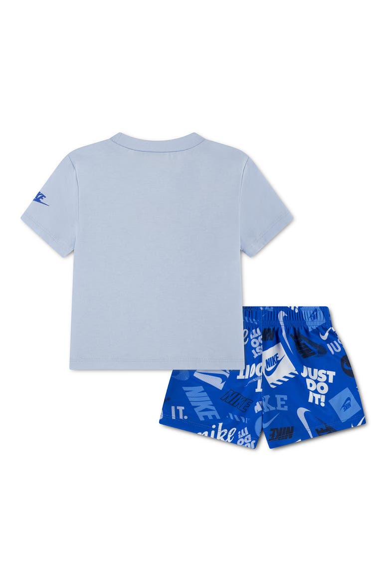 Sportswear All Over Print T-Shirt & Shorts Set, Alternate, color, GAME ROYAL