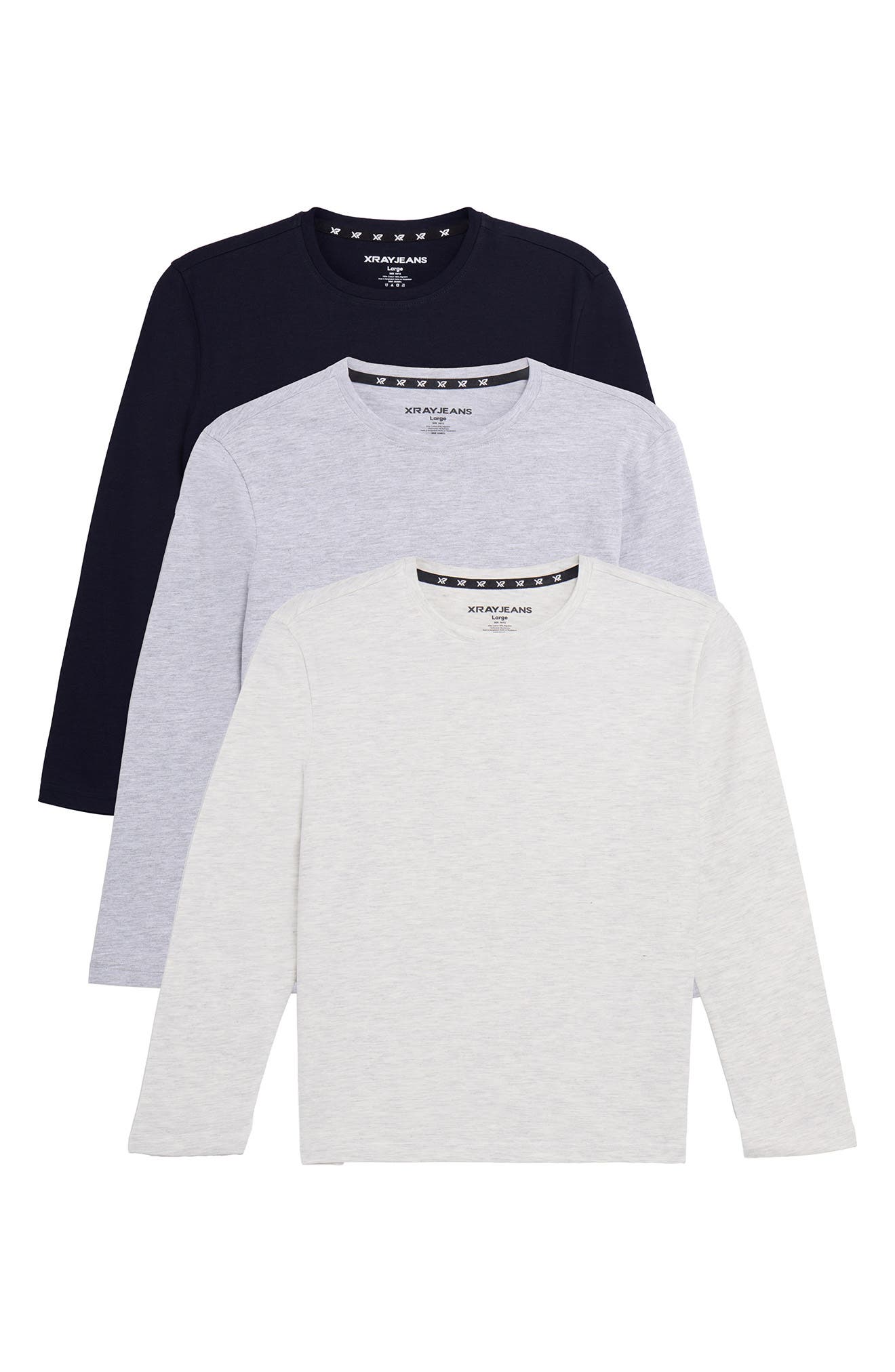 NAVY/ OAT/ LIGHT HEATHER GREY