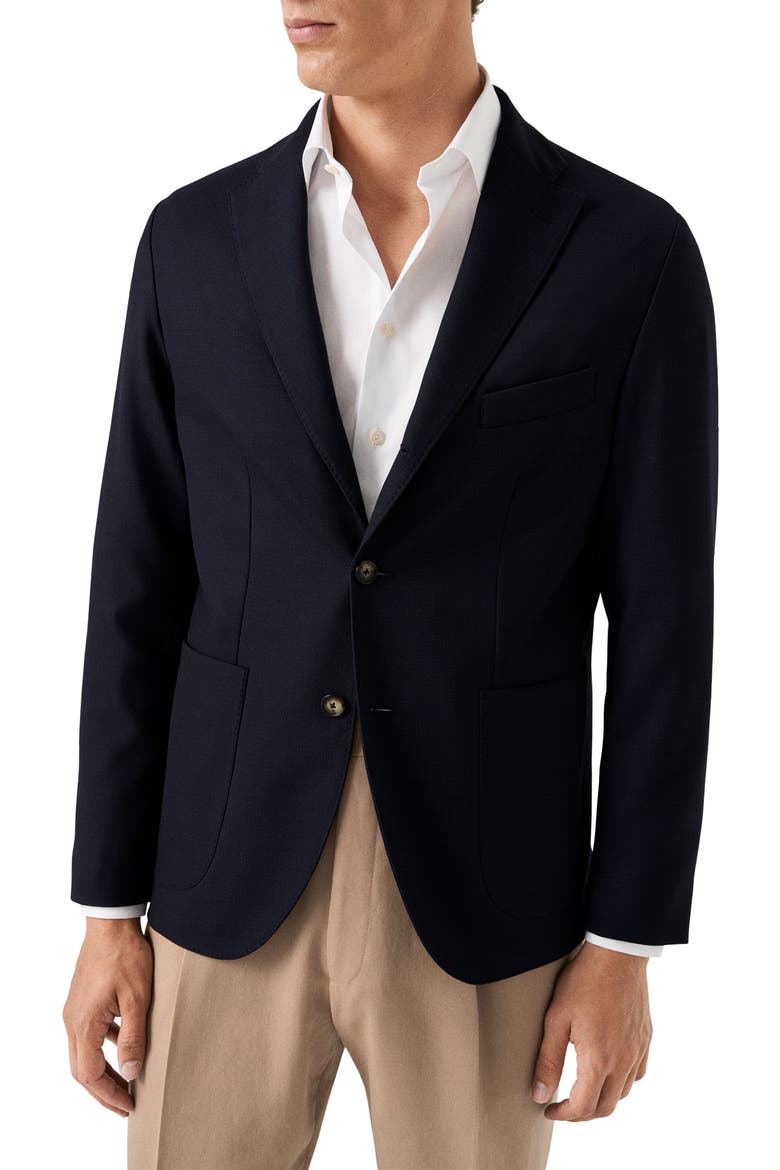 Tech Stretch Wool Blend Soft Sport Coat, Main, color, NAVY
