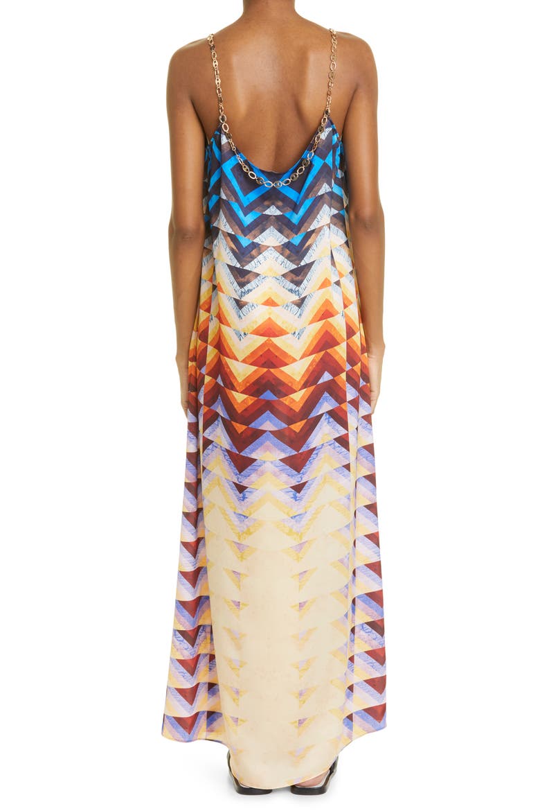 paco rabanne Patchwork Satin Slipdress, Alternate, color, PATCHWORK