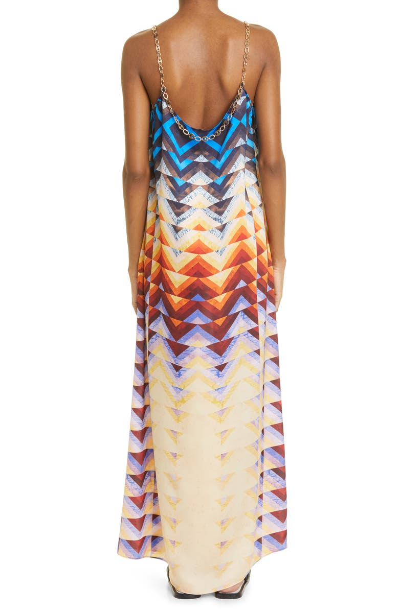 Rabanne paco rabanne Patchwork Satin Slipdress, Alternate, color, 