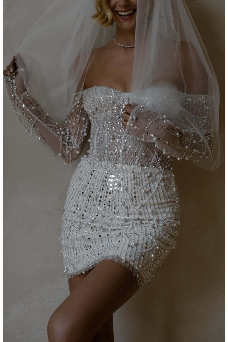 Amalfi Mini Dress, Alternate, color, Ivory