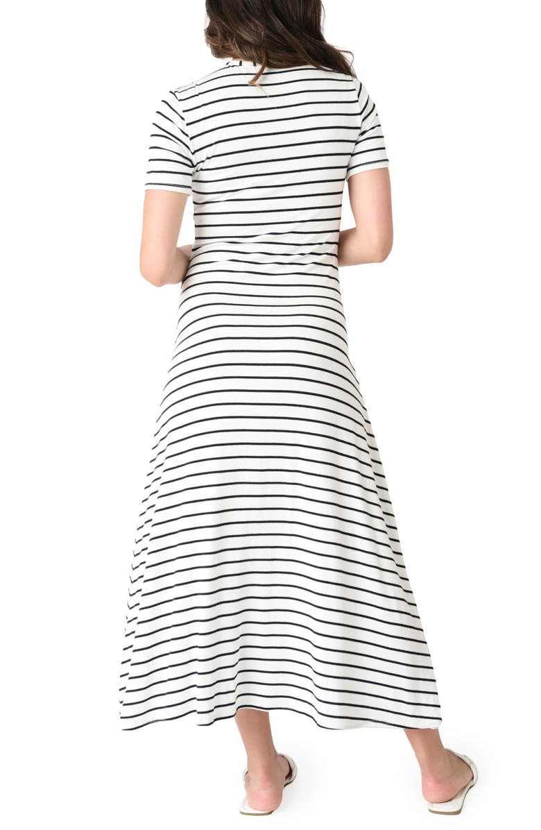 GIBSONLOOK Henley Knit Maxi Dress, Alternate, color, Ivory Black Star