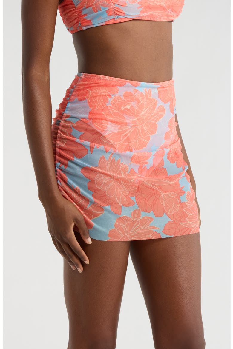 Tawnie Skirted Bikini Bottoms, Alternate, color, SKY BLUE PEONIES
