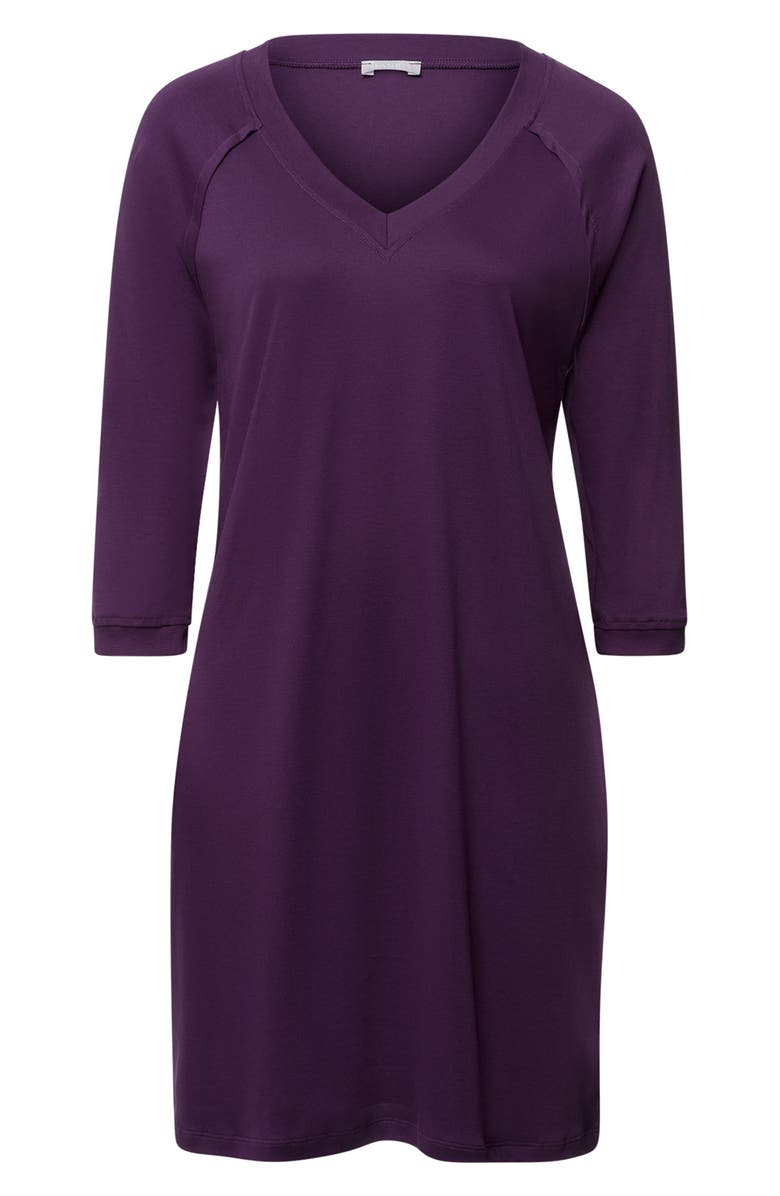 Hanro Pure Essence Nightgown, Alternate, color, Amethyst