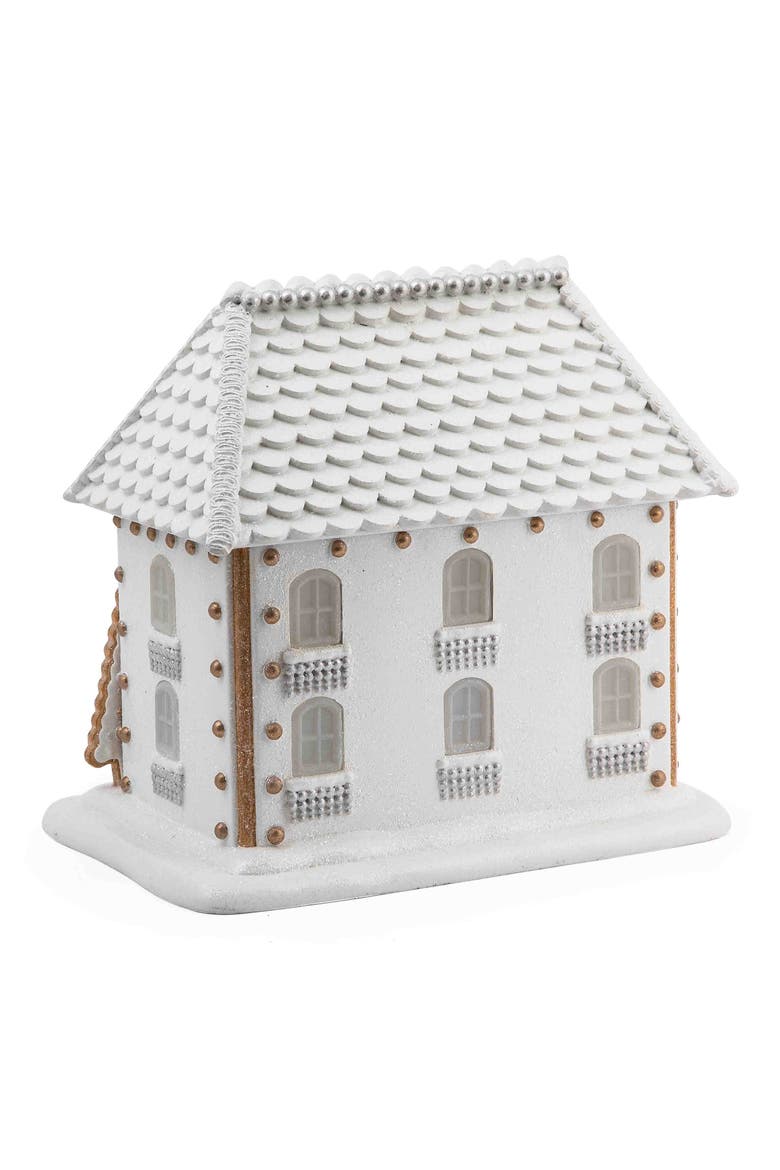 Gingerbread Illuminated House, Alternate, color, WHITE