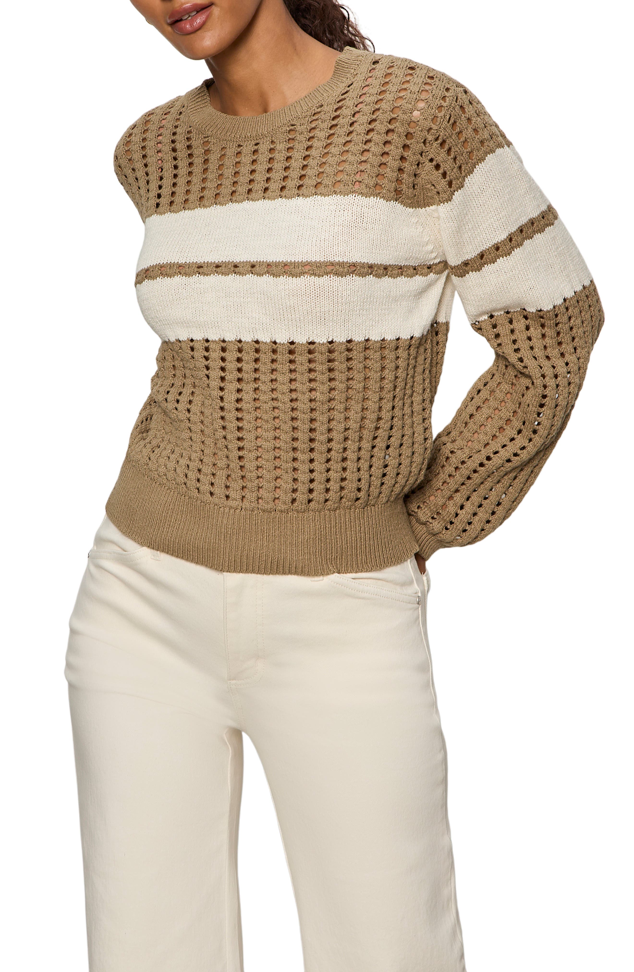 Open Stitch Cotton Sweater - image 3