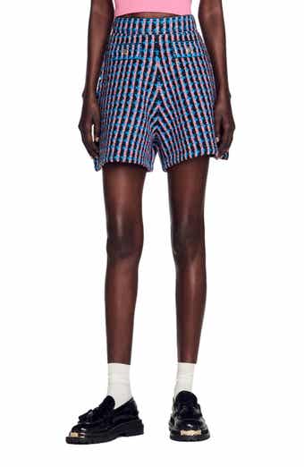 SANDRO Gilo High Waist Tweed Shorts