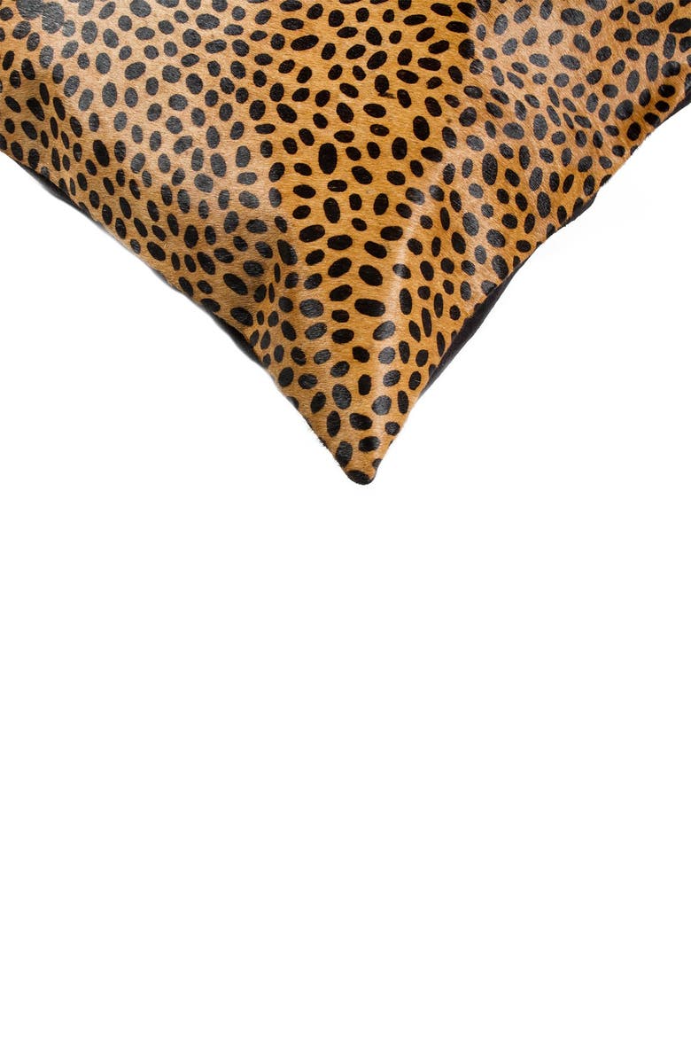 2-Pack Torino Togo Genuine Cowhide Pillow 18" x 18" - Cheetah, Alternate, color, CHEETAH