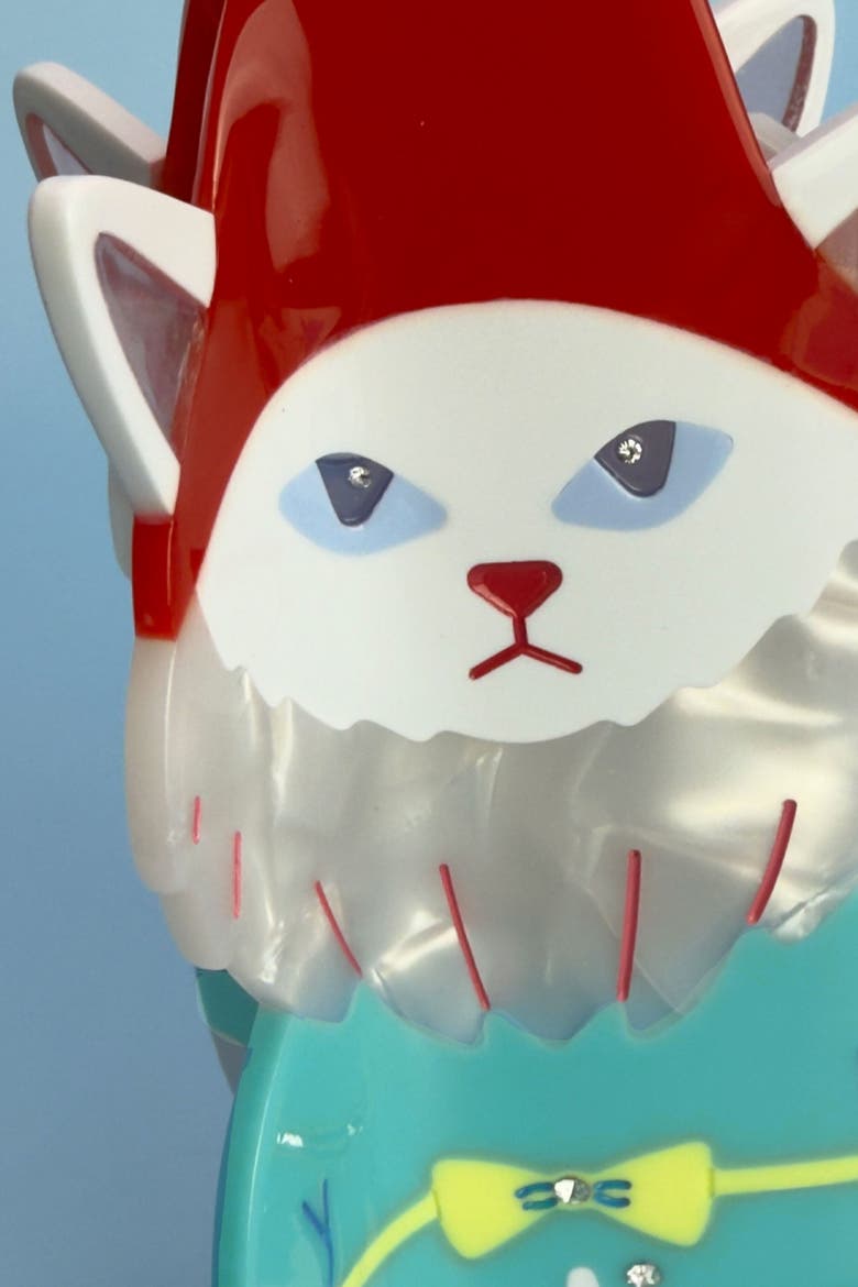 Cat Garden Gnome Hair Claw, Alternate, color, Red