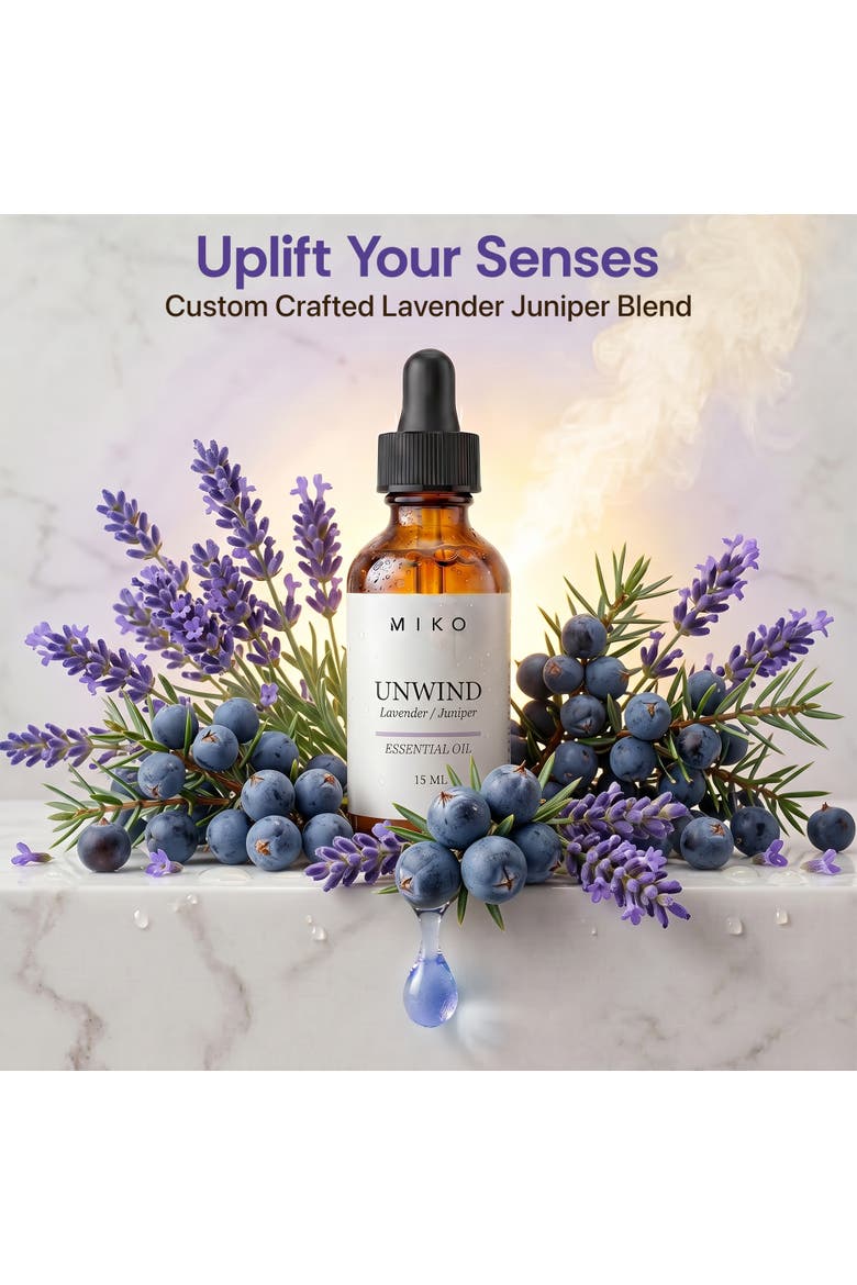 Unwind Essential Oil with Lavender & Juniper 100% Organic 15ml, Alternate, color, Clear