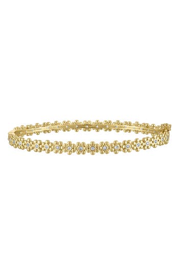 Fzn Kids' Flower Cubic Zirconia Tennis Bracelet In Yellow