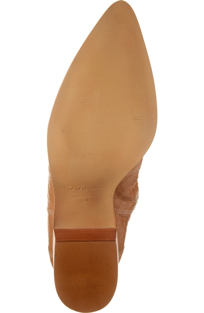 Kaanas Ver Croc Embossed Pointed Toe Western Boot, Alternate, color,