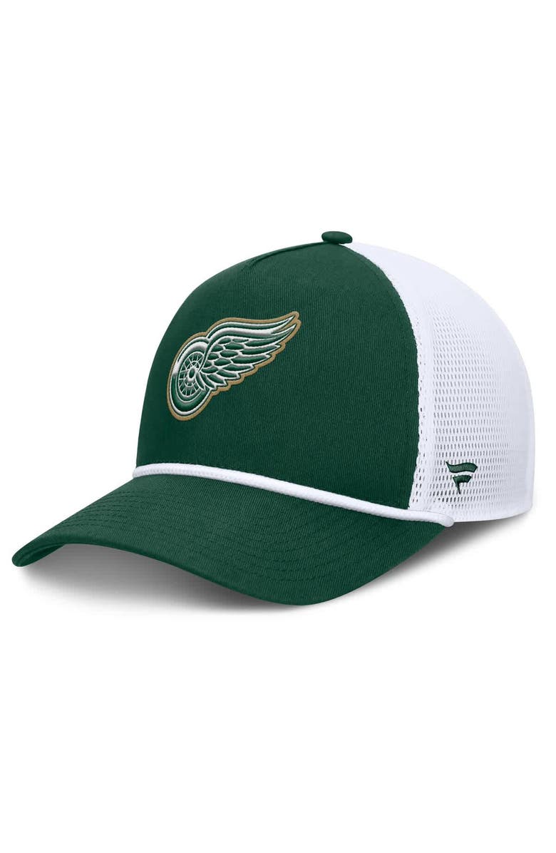 FANATICS Men's Fanatics Green/White Detroit Red Wings Bermuda A-Frame Adjustable Hat, Main, color, Green