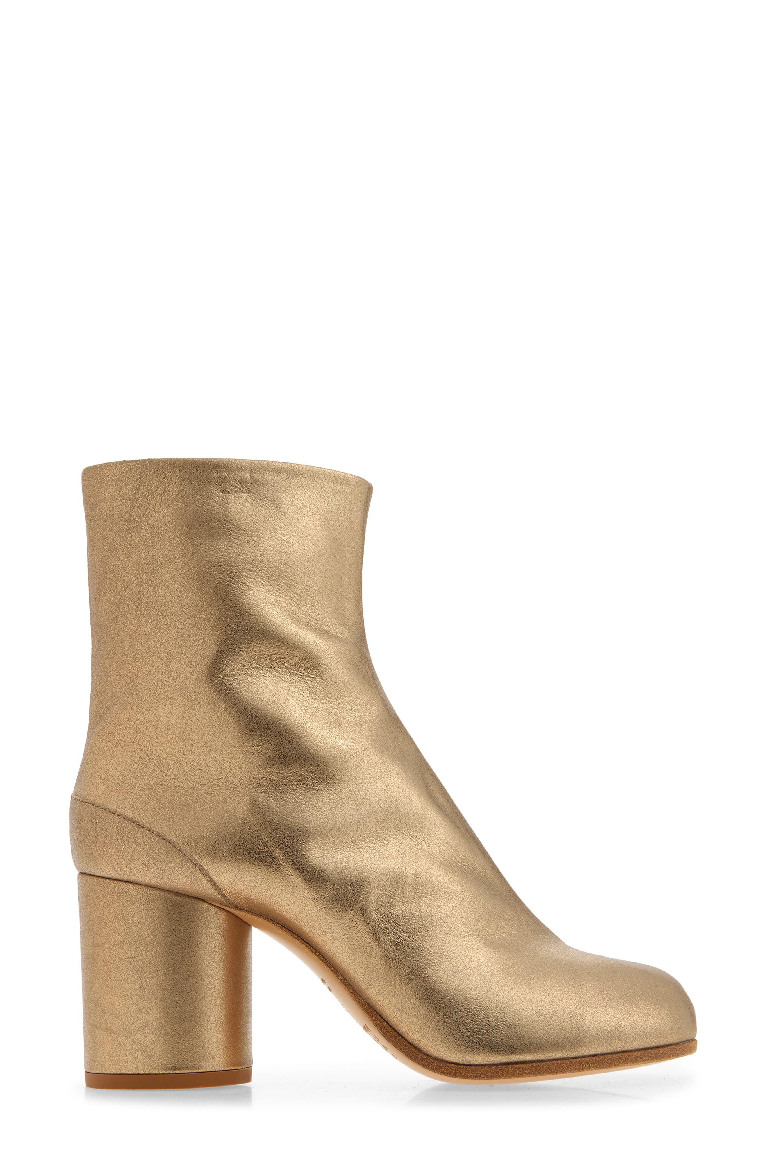 Maison Margiela Tabi Ankle Boot, Alternate, color, Metallic Gold
