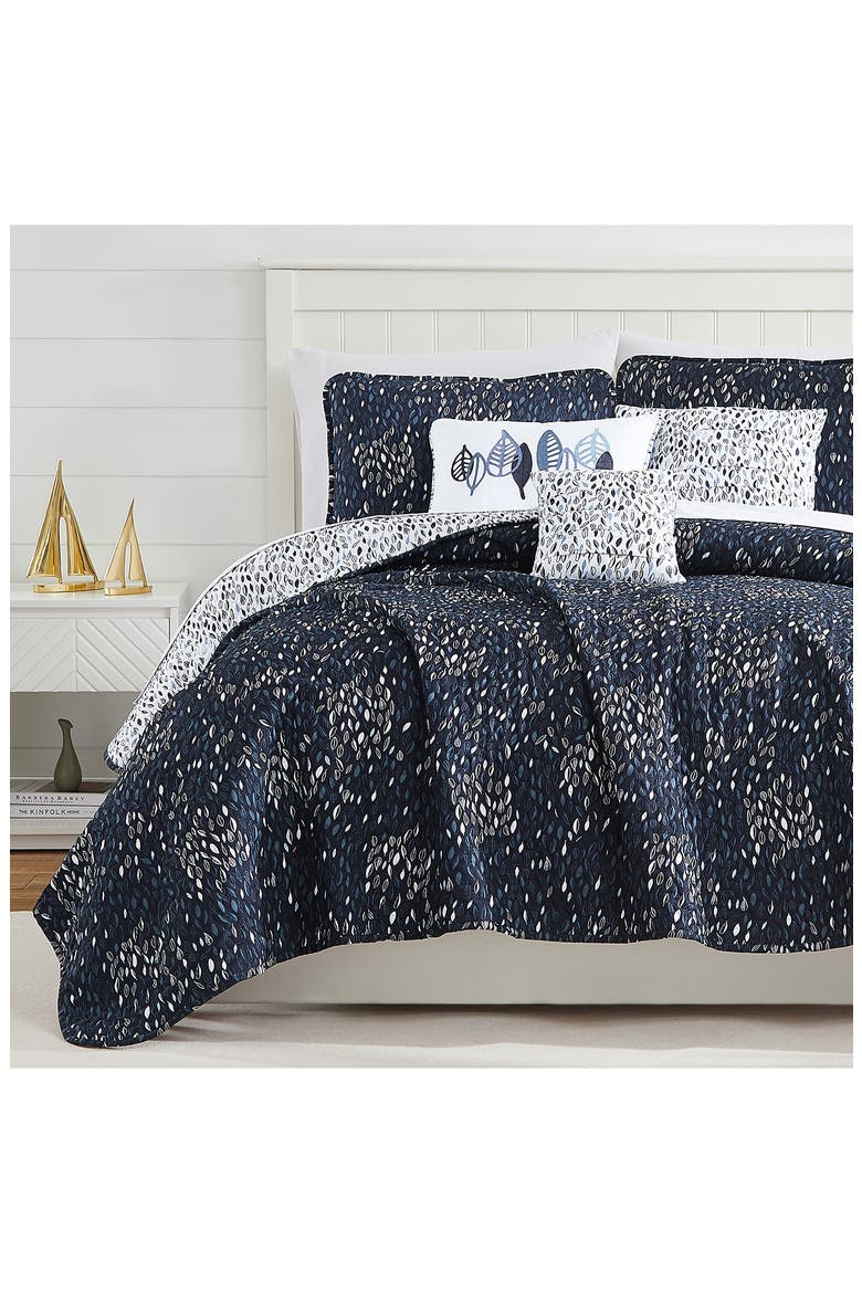 Botanical Leaves Quilt 6-Piece Set, Main, color, BLUE