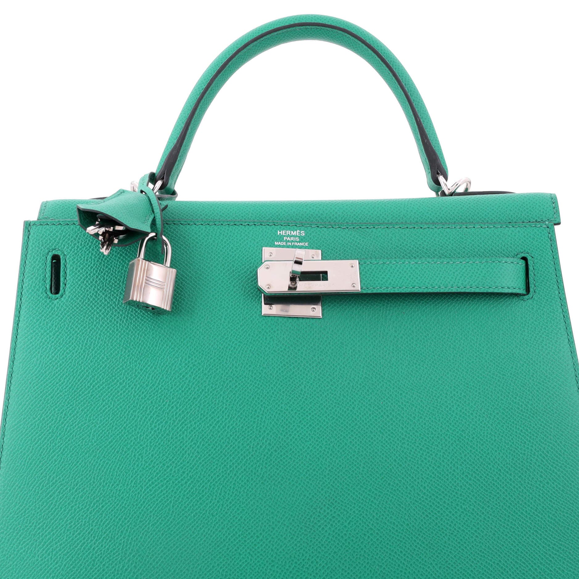 Kelly Handbag Green Epsom with Palladium Hardware 28, Alternate, color, Green