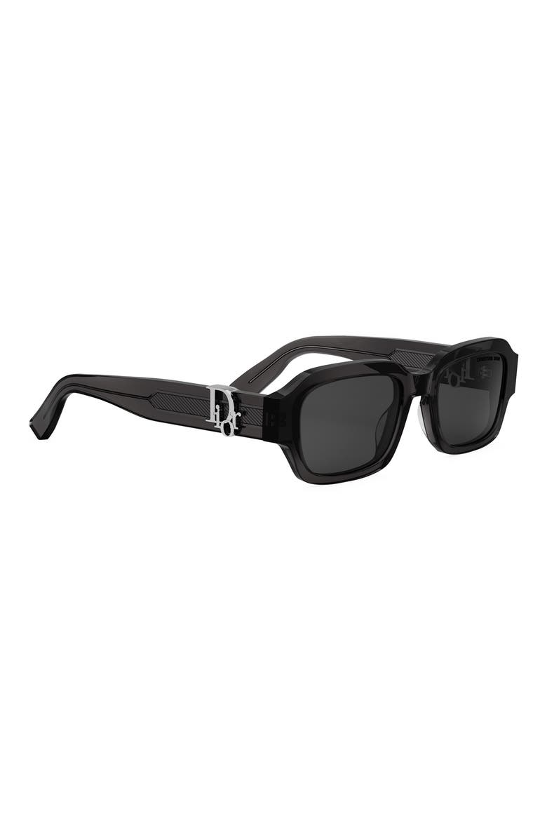 'Dior Oblique S2I 52mm Rectangular Sunglasses, Alternate, color, GREY/ OTHER / SMOKE