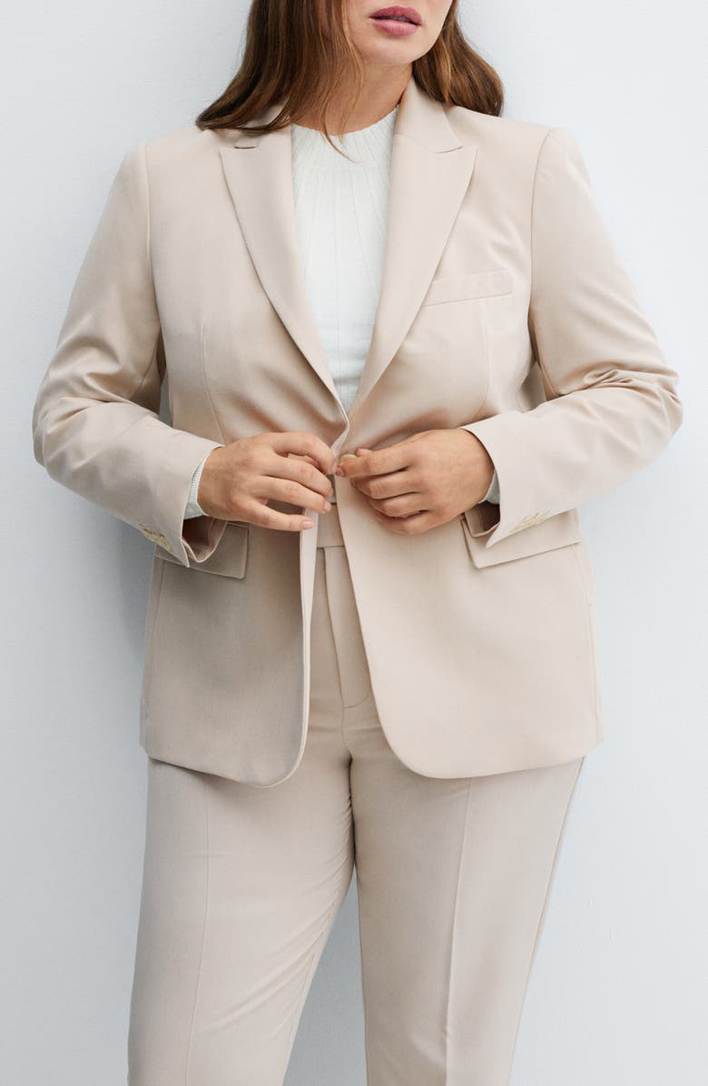 MANGO Fitted Suit Blazer, Alternate, color, 
