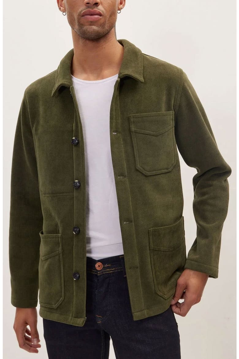 Relaxed Corduroy Utility Jacket, Alternate, color, LIGHT GREEN