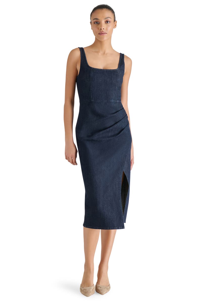 Steve Madden Milo Denim Midi Dress, Alternate, color, Washed Denim