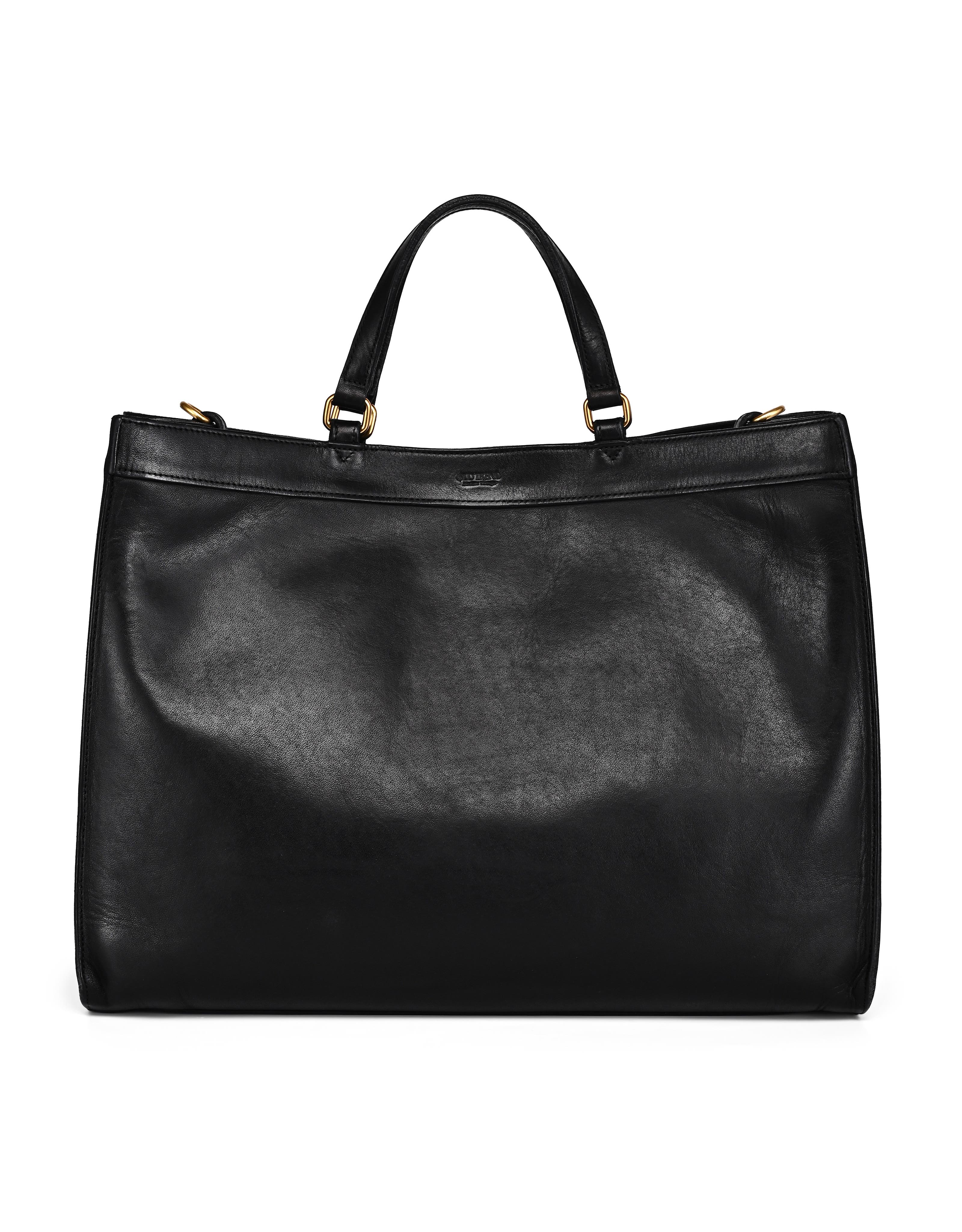 OLD TREND Ixia Genuine Leather Jet Set Travel Tote, Alternate, color, Black