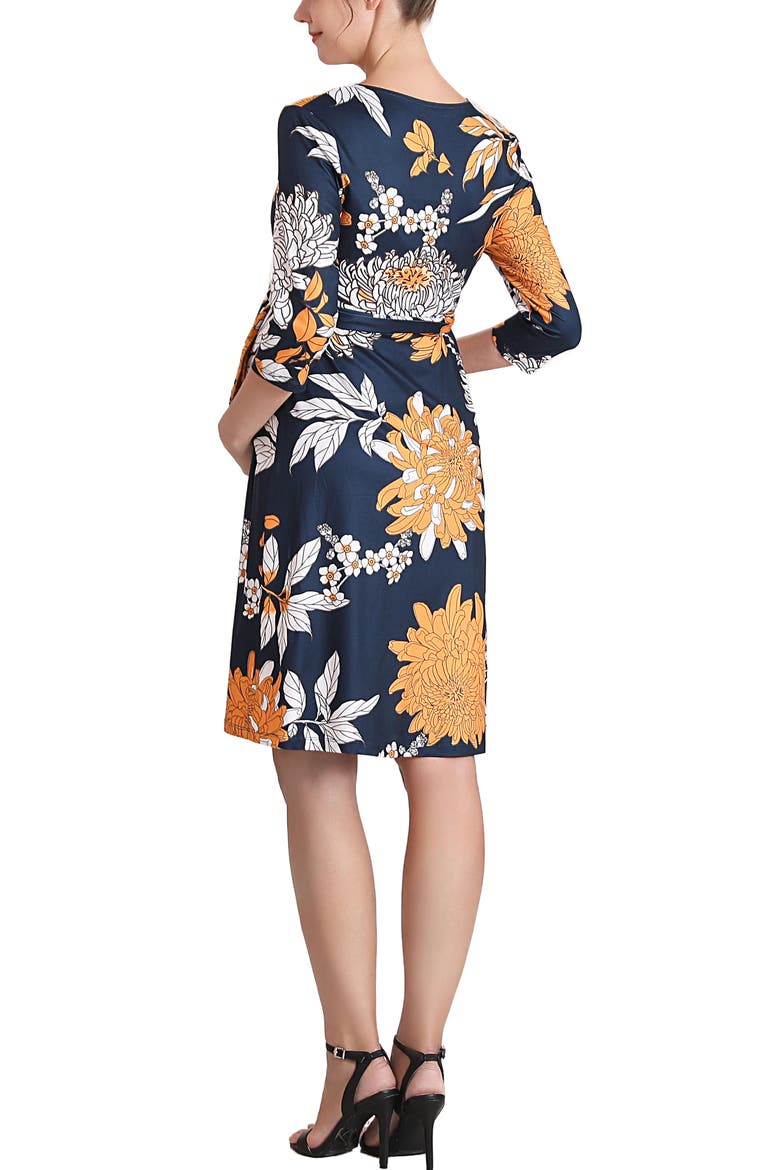 Dona Floral Faux Wrap Maternity Nursing Dress, Alternate, color, Multicolored