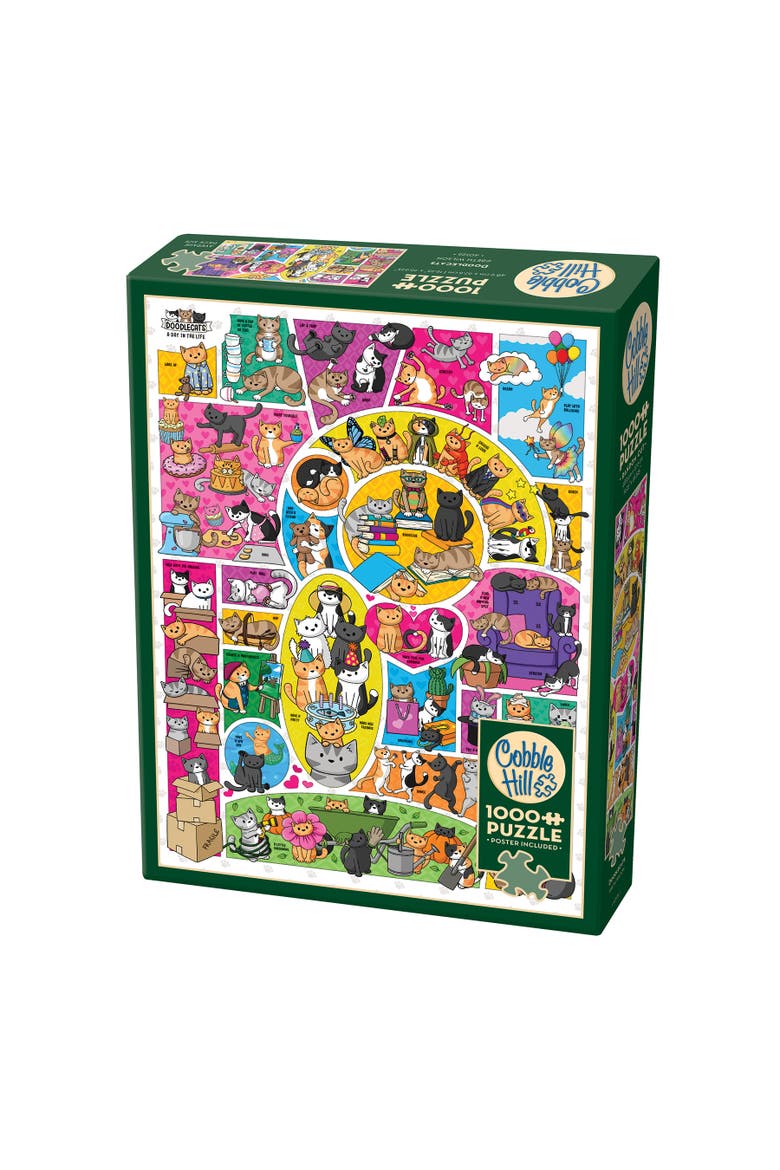 Doodlecats 1000 Piece Puzzle, Main, color, Multicolored
