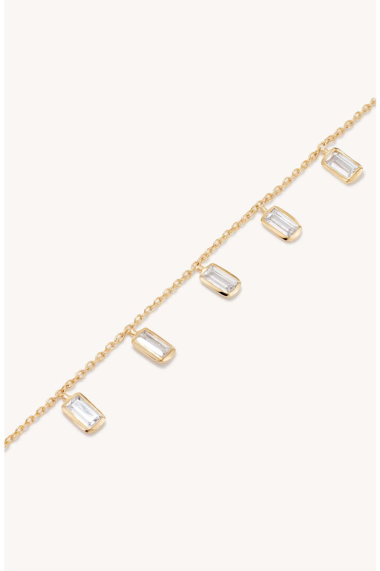 Gia White Topaz Charm Bracelet, Alternate, color, WHITE CZ/ GOLD