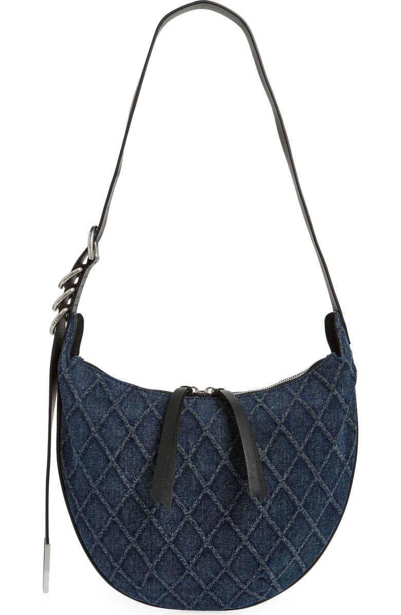 rag & bone Mini Spire Denim Hobo Bag, Main, color,