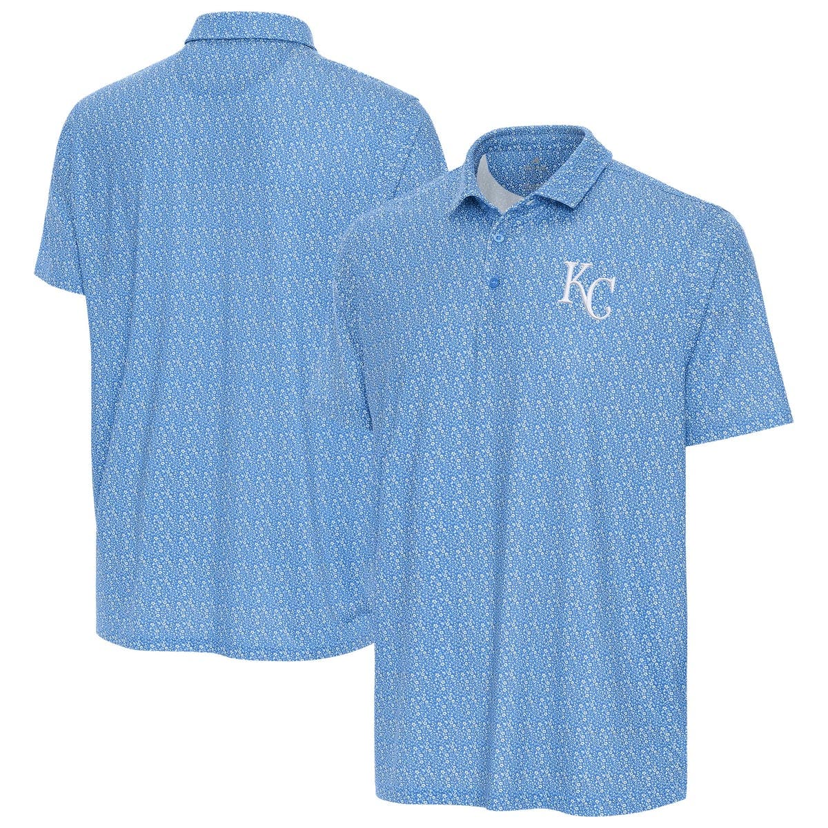 ANTIGUA Men's Antigua Powder Blue Kansas City Royals Botanic Polo (Men ...