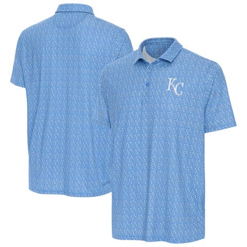 Men's Antigua Powder Blue Kansas City Royals Botanic Polo