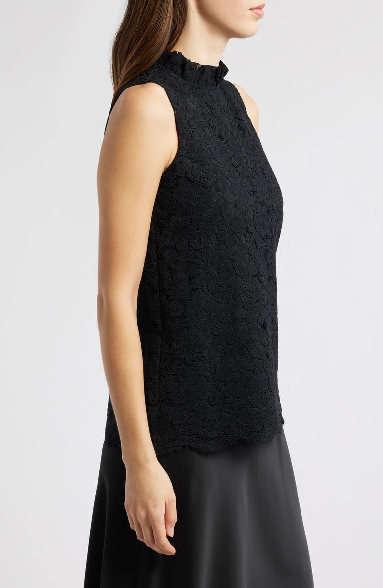 Anne Klein Metallic Lace Shell Tank, Alternate, color,